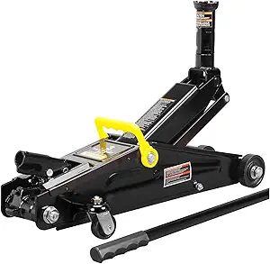 BIG RED AT83006BR Hydraulic Trolley Service/Floor Jack with Extra Saddle (Fits: SUVs and Extended Height Trucks), 3 Ton (6,000 lb), Black/Silver