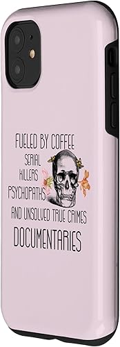 Vista 2 de Funda para iPhone 11 Coffee Serial Killers Psychopaths and Unsolved True Crimes