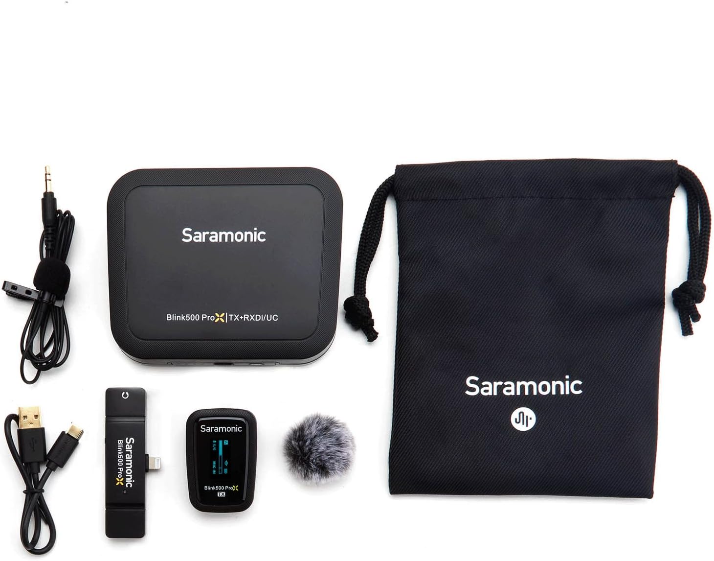 Saramonic Blink 500 Pro X B3 Wireless Clip-On Mic System with Lavalier & Lightning Receiver for iPhone & iPad with Lighting