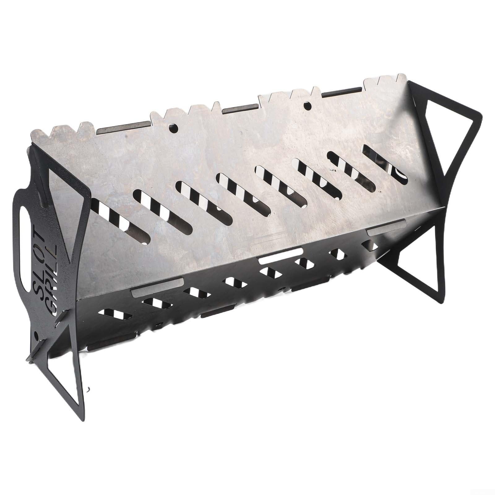 Barbecue portatile pieghevole, compatto, 40 x 22 x 10 cm, leggero, pieghevole, in acciaio, per campeggio, picnic, viaggi e cucina all'aperto