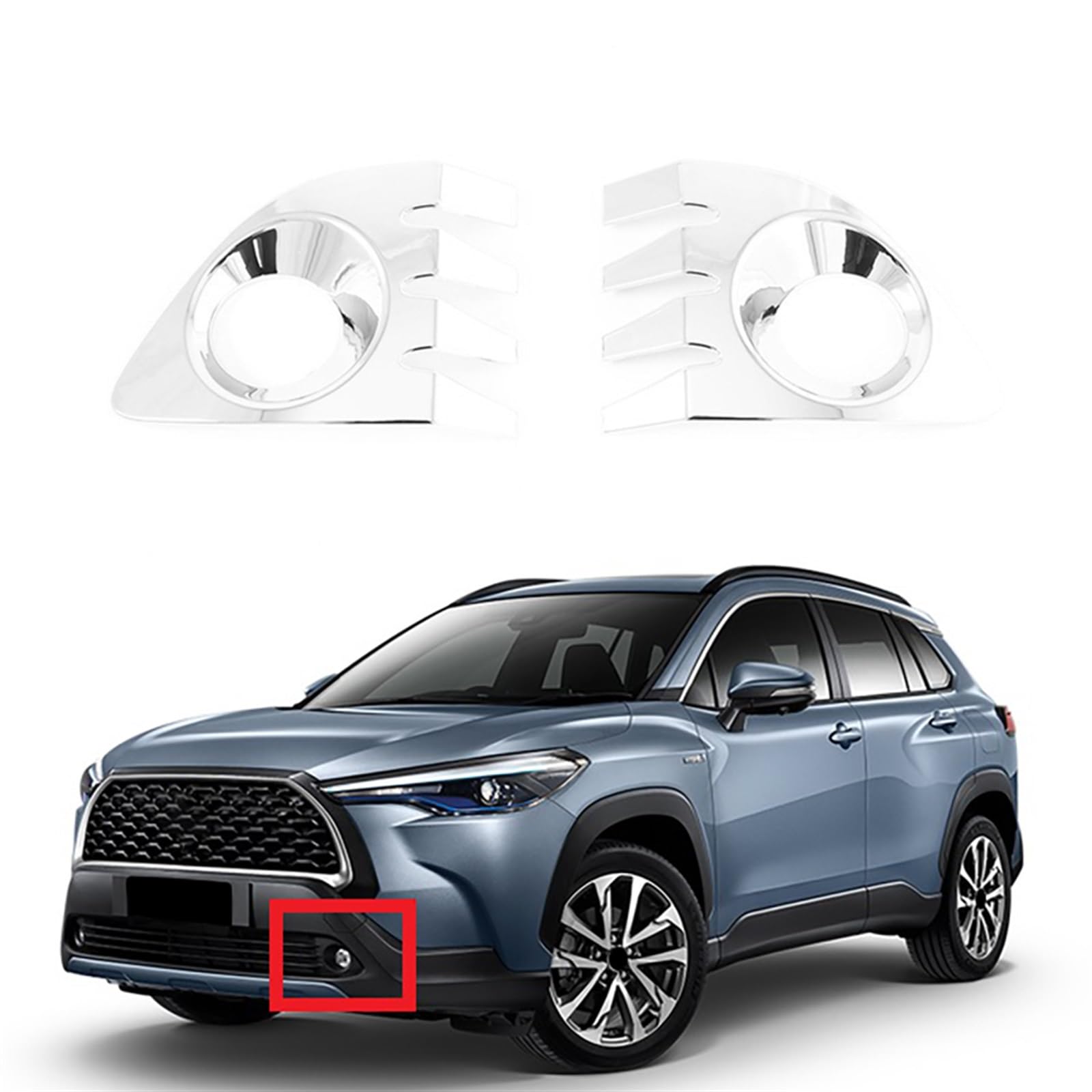 Dla TOYOTY, dla Corolli, Cross 2020 2021 ABS Chromowana