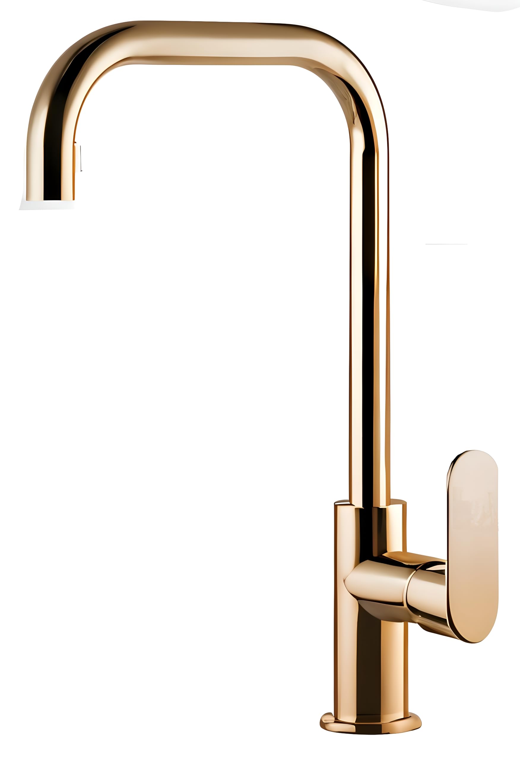 Kitchen Sink Mixer Single Lever tap with Swivel spout Domus by Piralla, Brushed Gold