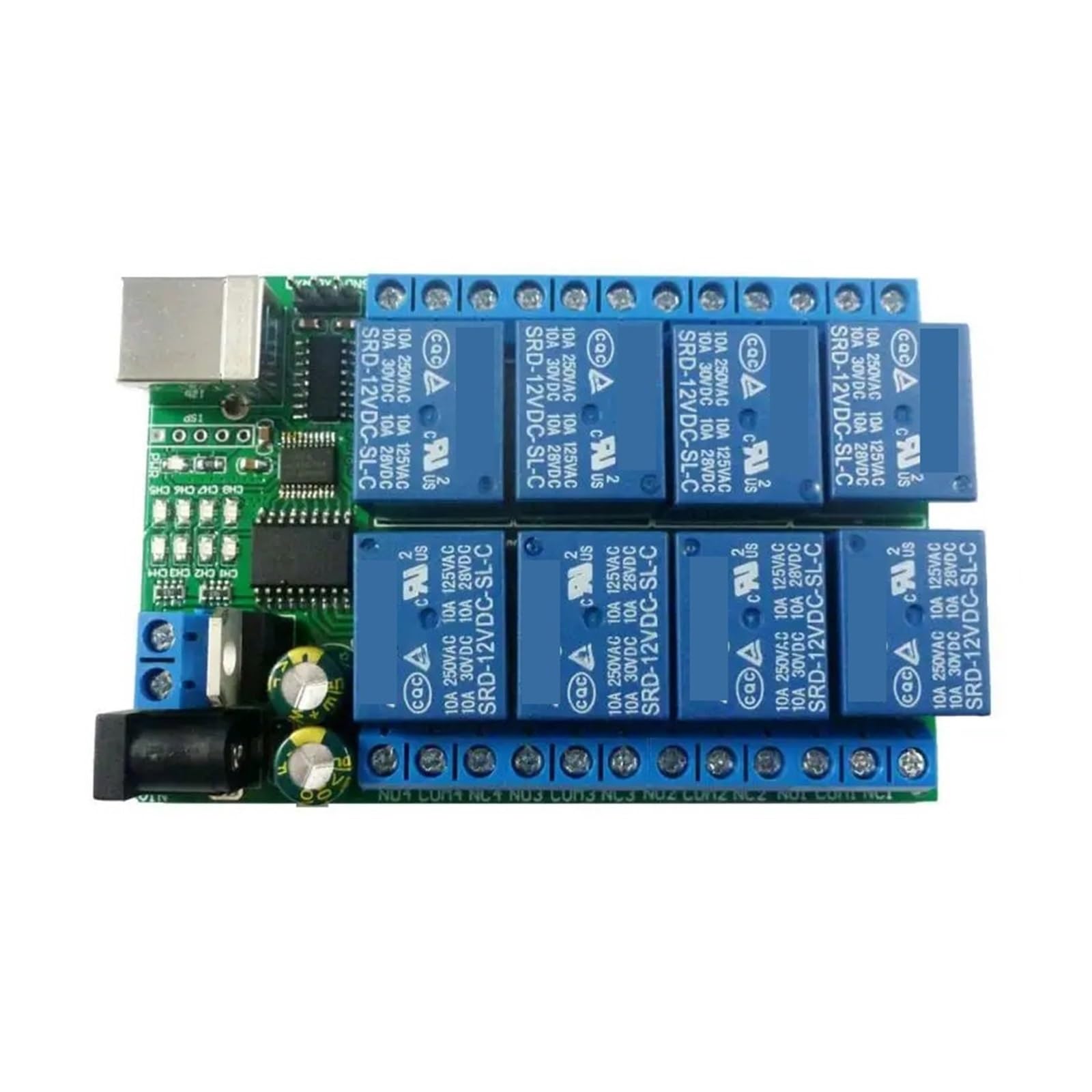 Commutateur PC 8 canaux avec relais USB RS232 12V pour automatisme