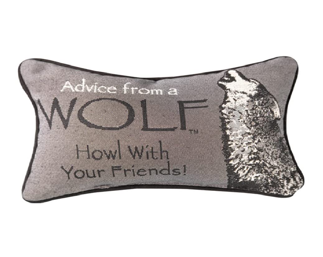 Manual The Lodge Collection Reversible Throw Pillow, 12.5 X 8.5-Inch, Advice from a Wolf X Your True Nature