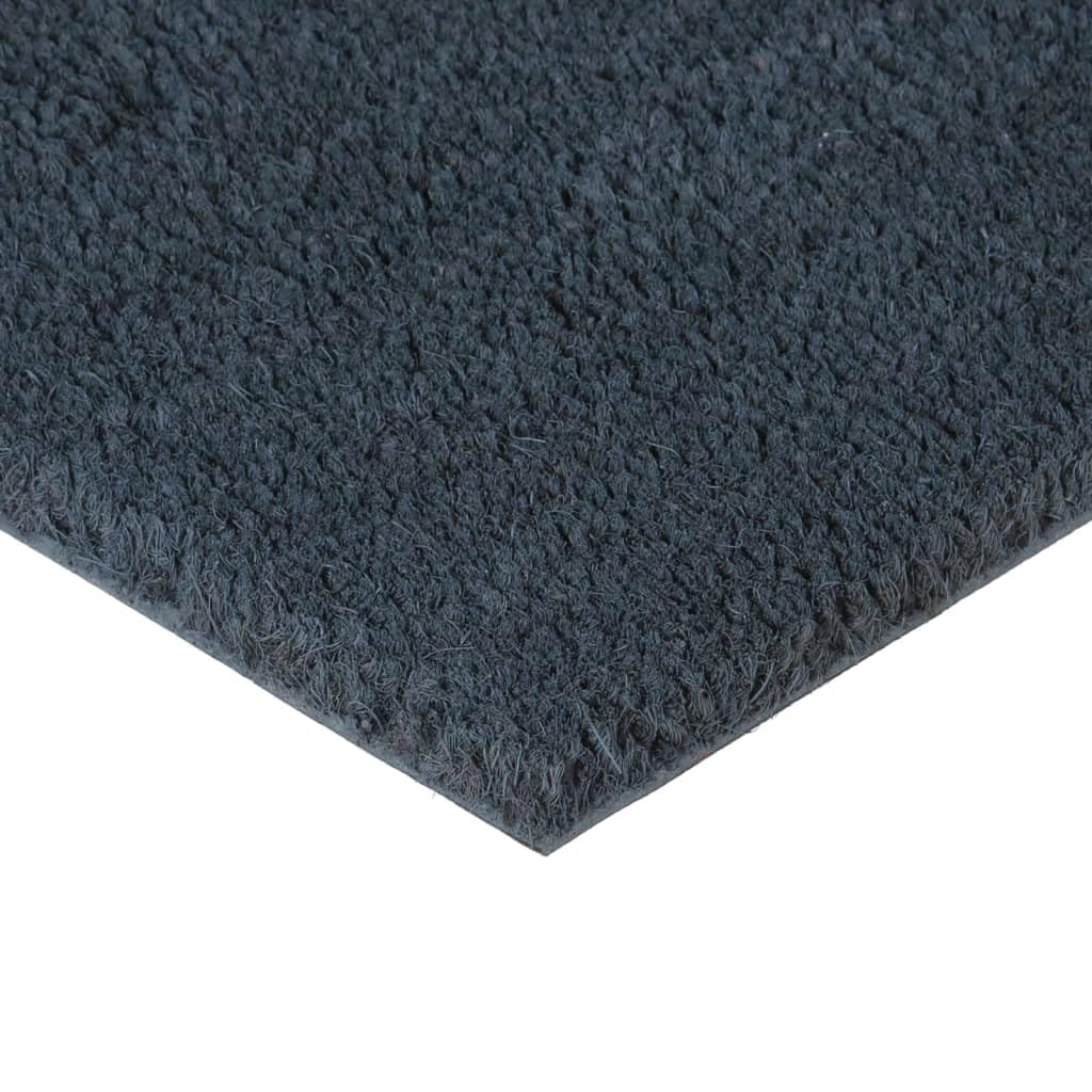 Alfombra de puerta, 5 unidades, color gris oscuro, 40 x 60 cm, fibra de coco | Soporte antideslizante de PVC, fácil de limpiar, plegable, para interior y exterior