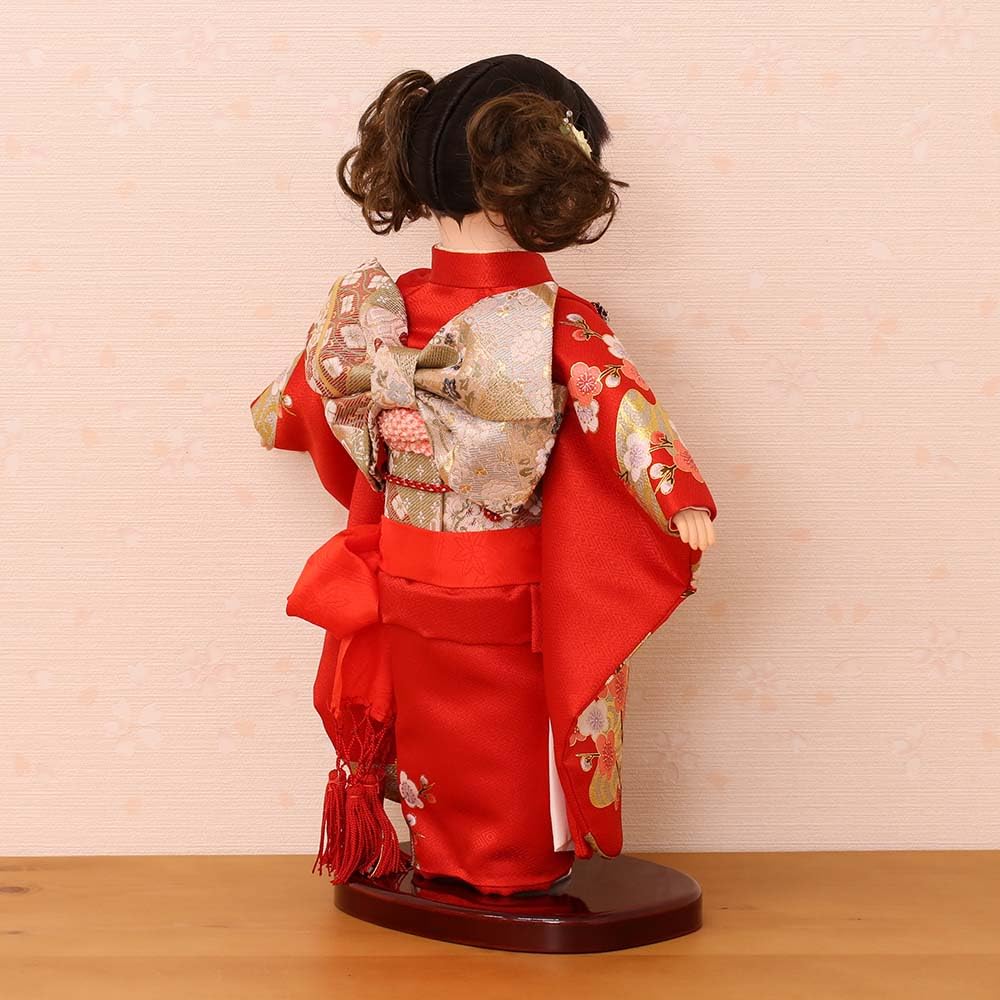 Amazon | 市松人形 齊藤公司作 10号 10F-59A 愛ちゃんS 金彩友禅 梅
