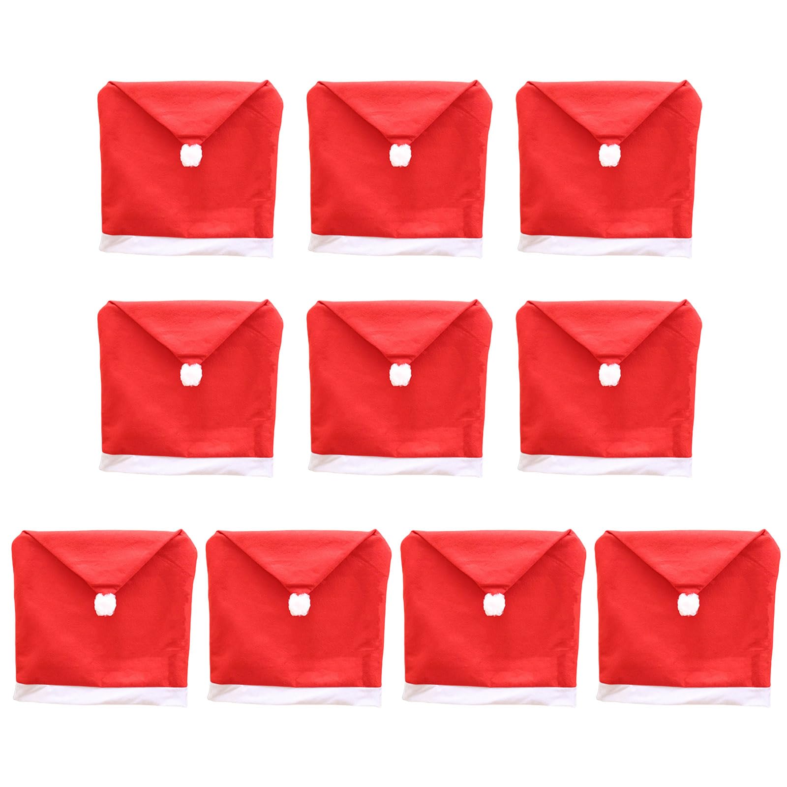 Tsophreniq Christmas Themed Chair Back Slipcovers Santa Hat Back Covers for Dining Room Decoration Washable Slipcovers