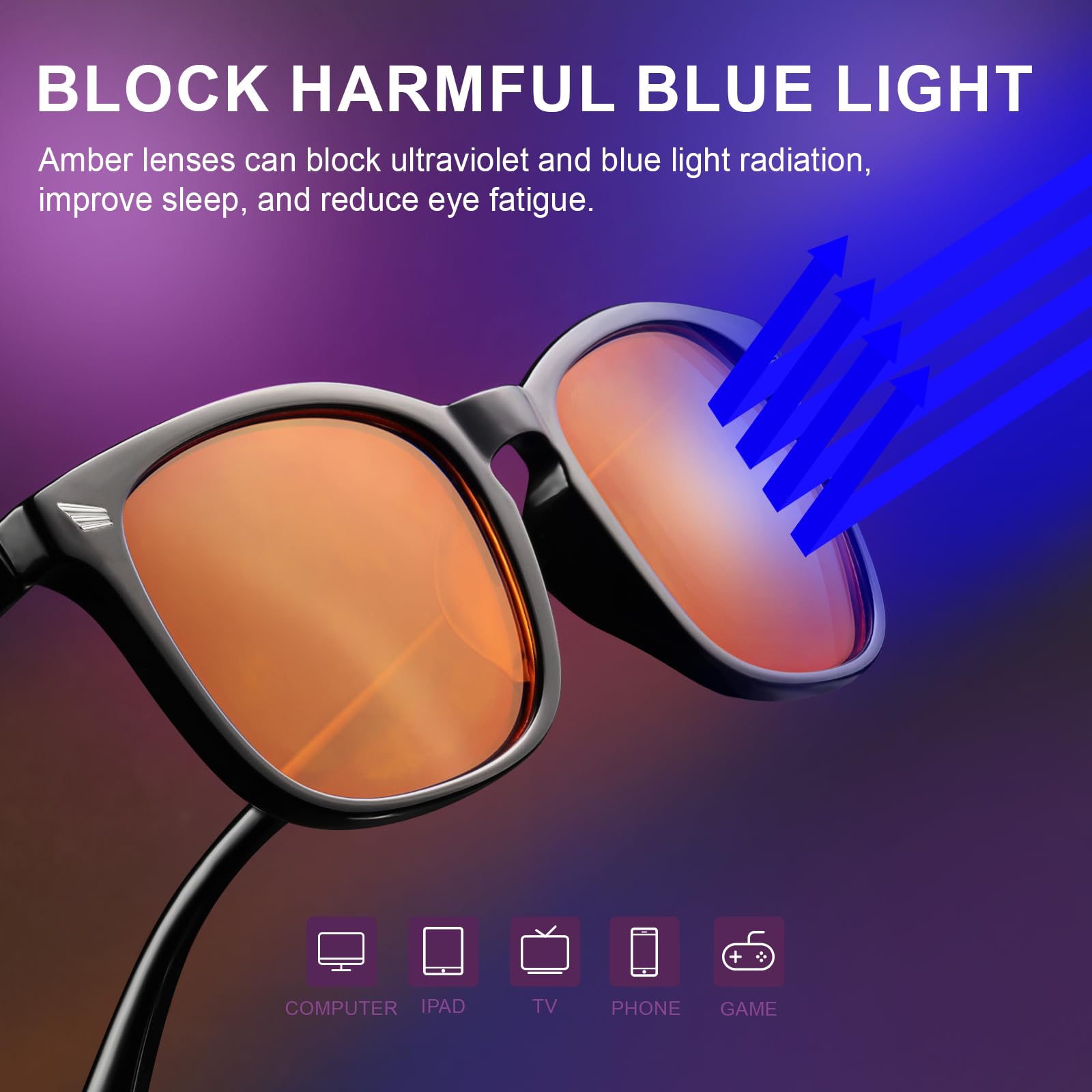 hunsquer Occhiali luce blu per donna/uomo computer occhiali luce blu