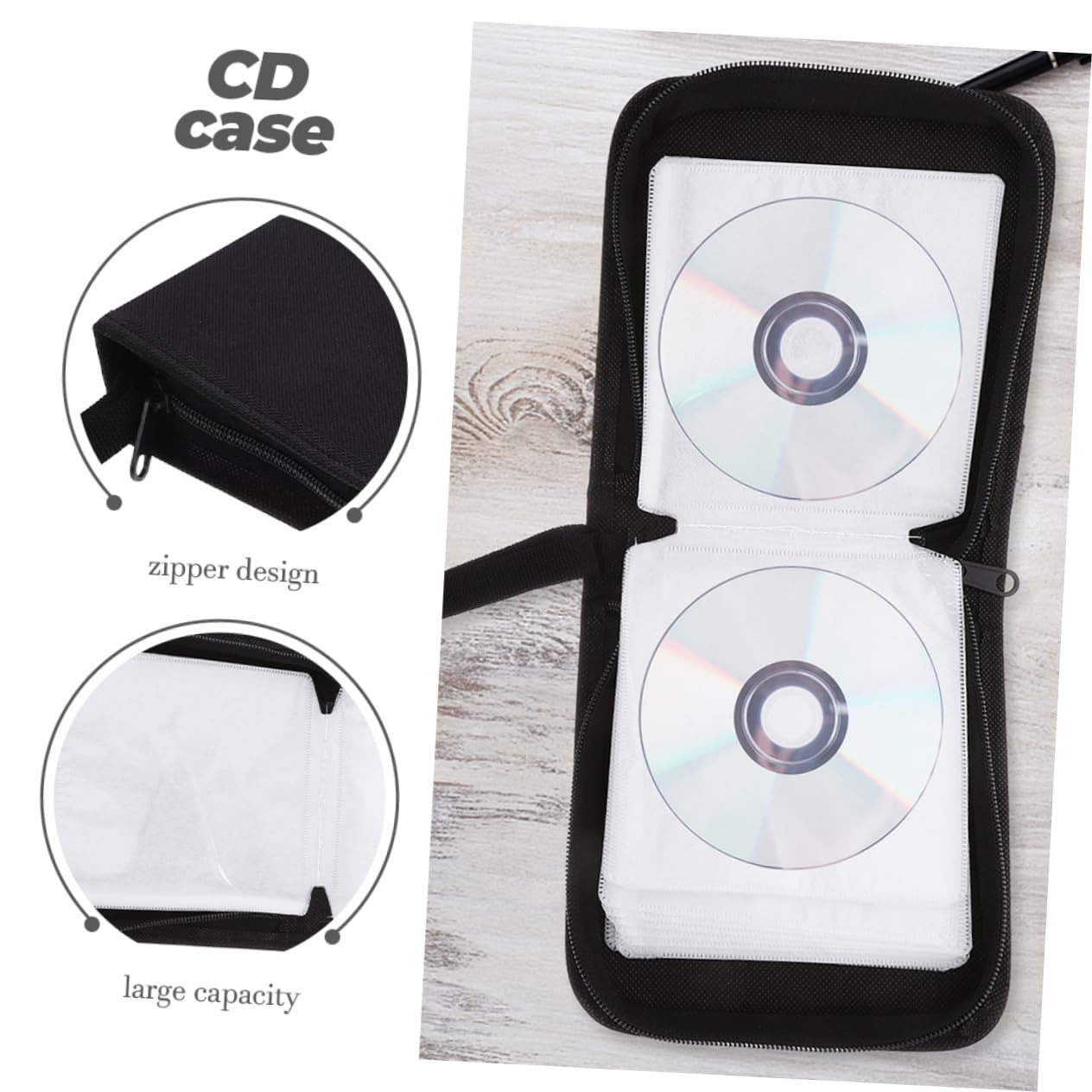 Zerodeko 5 Zestawów Mini CD Pakiet Portfel Na CD Uchwyt Na Etui Samochód Torba Futerał Do Przenoszenia Dvd Torba Dvd Spoiwa Etui Album Płyty 2 szt*5