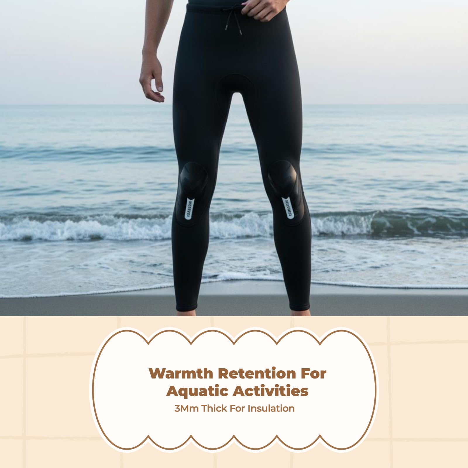 Harilla Neoprene Pantaloni Immersione Mutapantalone Subacquea 3mm Flessibili Termici Comfort Prolungato Soluzione Ideale per Sub Sportivi Acquatici Nuoto in Acque Aperte, 3XL