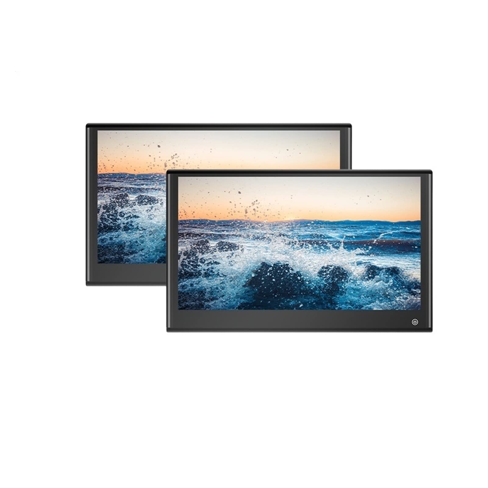 Lettore poggiatesta per Auto Monitor for poggiatesta Schermo IPS da 13 Pollici Display del Veicolo con out Mirroring Lettore Video for Auto for Sedile Posteriore(2 PCS Black 11.6)