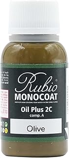 Rubio Monocoat Wood Stain & Finish Sample - Olive | Oil Plus Part A | Quick-Dry, Eco-Friendly Linseed Wood Oil for Indoor Use | Ideal for Sampling Oil Plus 2C & Touch Ups | 20 mL