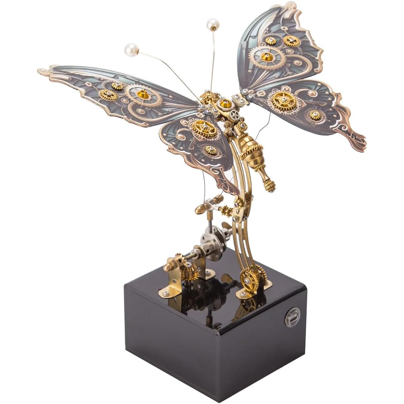 Generico Puzzle 3D in Metallo Farfalla Dinamica, Kit Modello con Carillon