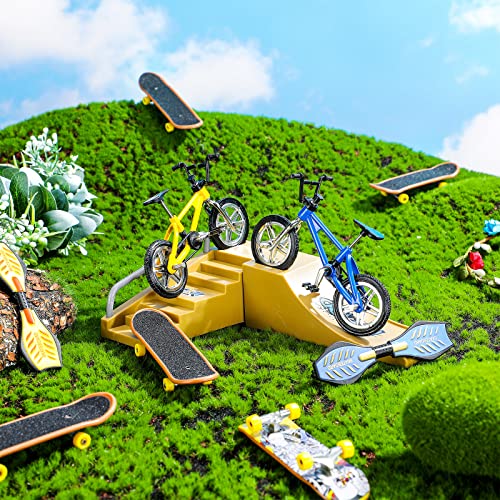 25 Pcs Mini Finger Toys Finger Skateboard Park Ramp Toys Include Finger Bike Finger Board Finger Tops And Pants With Replacement Wheel Mini Tools For Movement Party Favors #TOP5