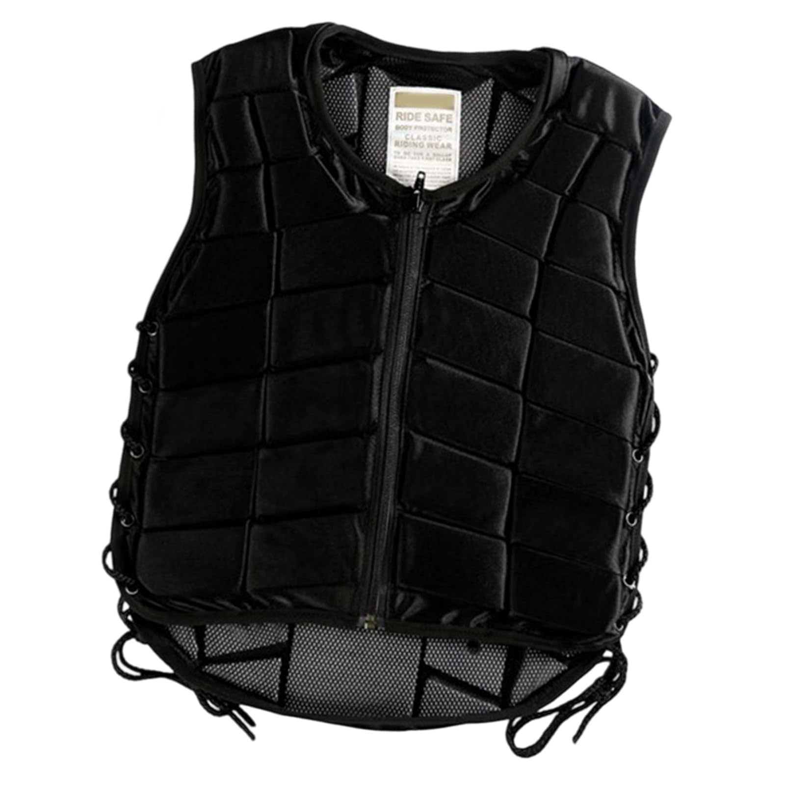 QIAOLIDA Breathable Equestrians Vest Protective Shock Absorption Armors with Zipper For Horse Riding Protectio