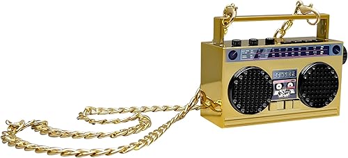 Miniatura 13 de Altavoz inalámbrico portátil mini Bluetooth de 50 aniversario del Hip Hop, Boombox retro portátil, collar de 27 pulgadas, radio FM, botones a bordo