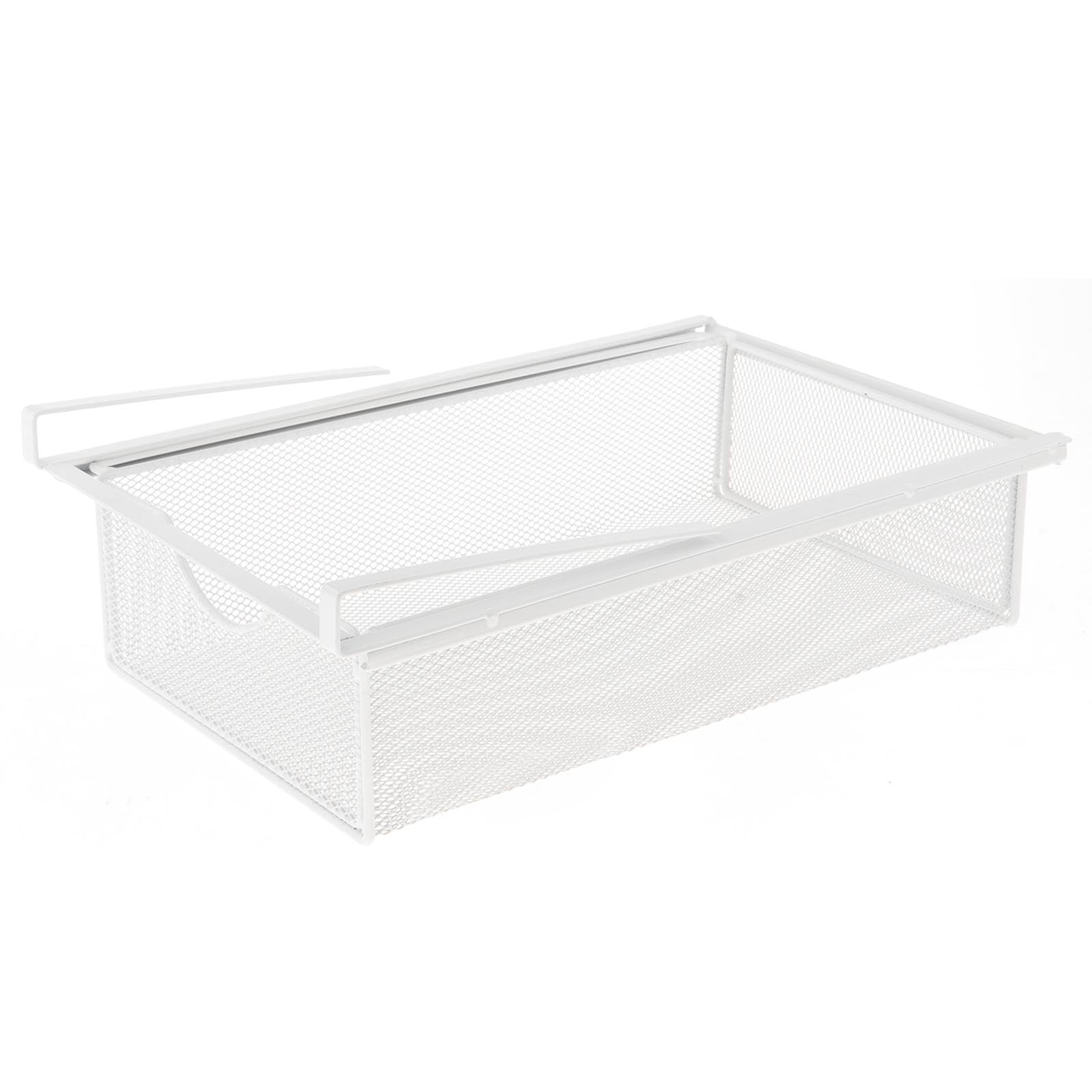 Panier suspendu sous étagère, panier de rangement extensible et