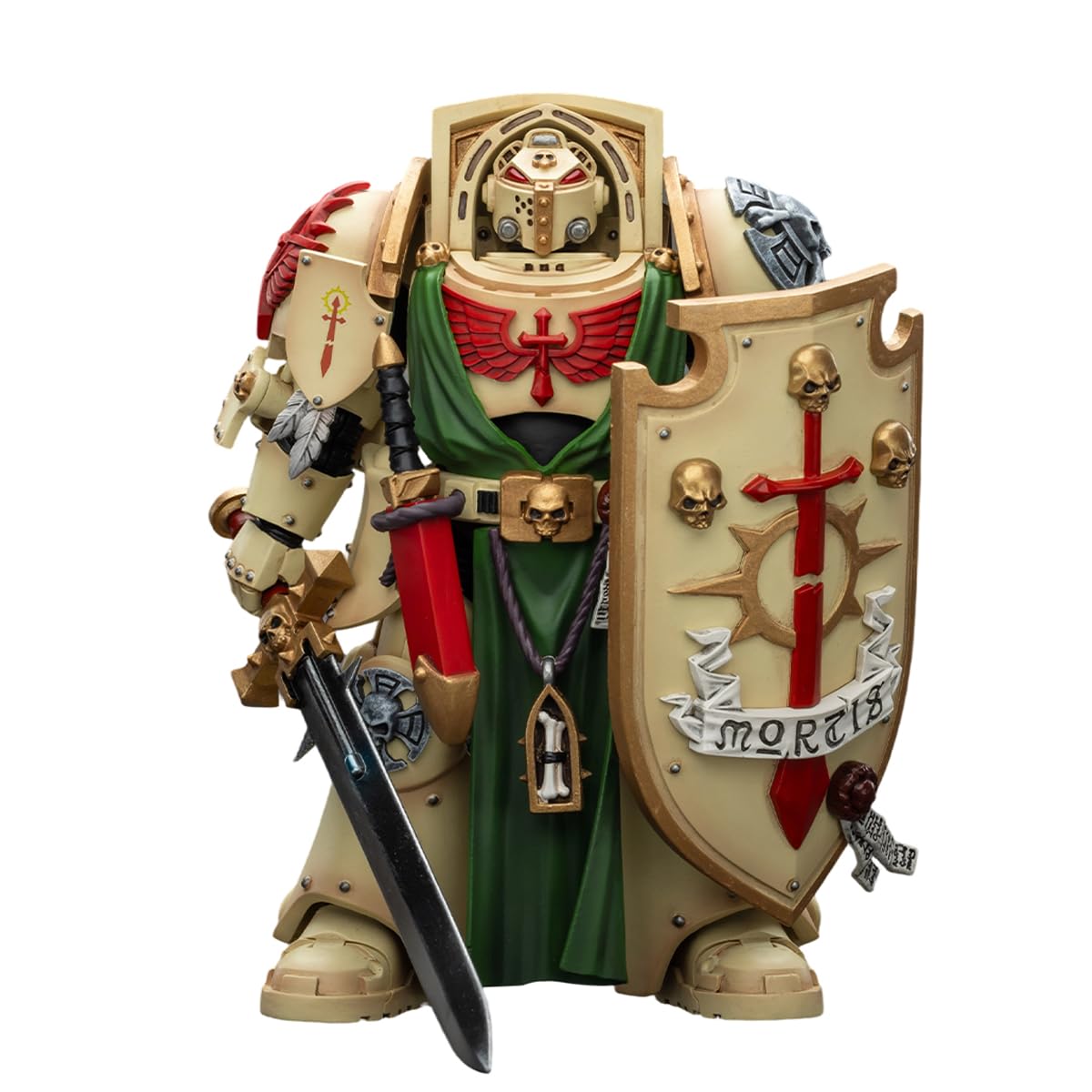 JOYTOY Warhammer 40K 1/18 Action Figure Dark Angels Deathwing Knight 3 With Power Sword and Storm Shield Collection Model Birthday gifts — image 1