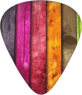 Colour Wooden Guitar Picks 12 Pack Bass Picks with Organizer Box Guitar Plectrum Includes Thin Medium Heavy Guitar Picks Ukulele Picks for Bass Acoustic Electric Guitars