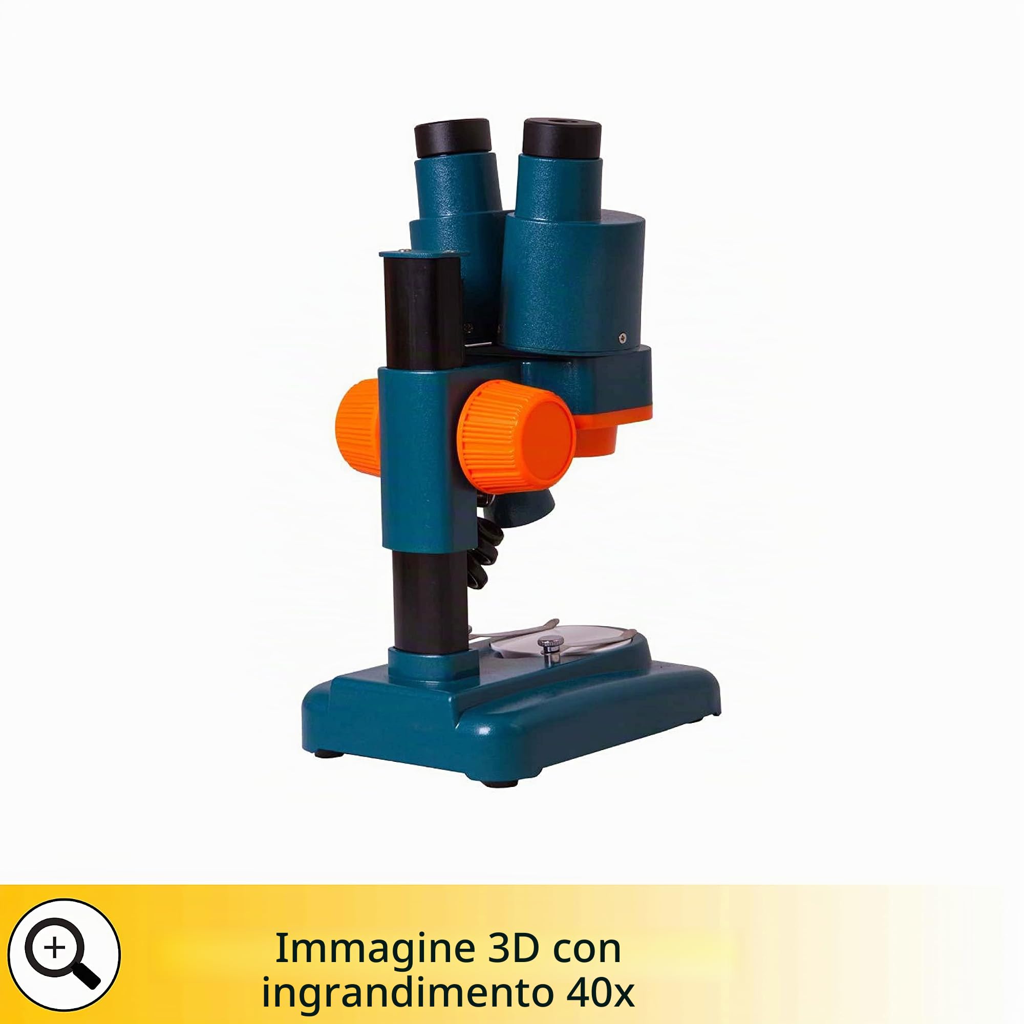 Microscopio stereoscopico per ragazzi Levenhuk LabZZ M4 per Osservare Monete, Minerali, Insetti, Piante e Altri Oggetti