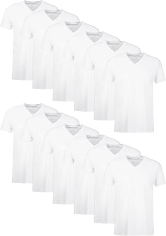 20% off: Hanes Men's Undershirts T-Shirt Pack, V-Neck Cotton Tees for Men, Moisture-Wicking, Odor Control, White Multi-Pack