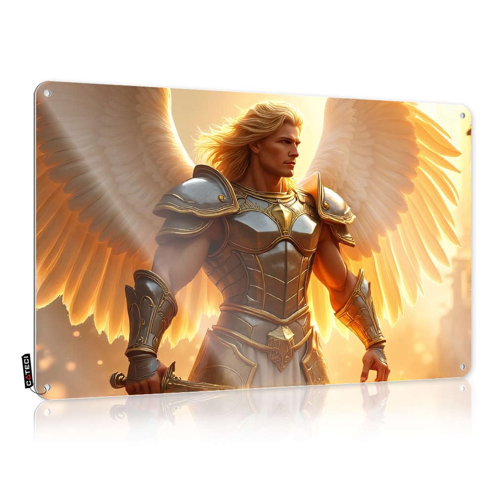 Artwork Retirement Decorations | Golden-winged Warrior In Armor. Nice For Shop Living Room(30X40CM)