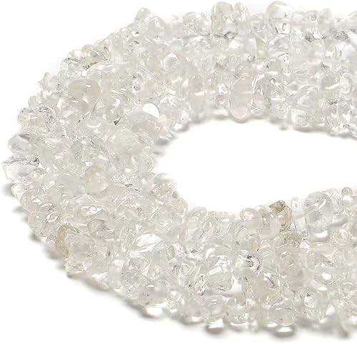 Cuentas de piedras preciosas de cuarzo transparente natural de 0.276-0.315 in, cristales curativos para la cintura, pulseras de collar, piedra