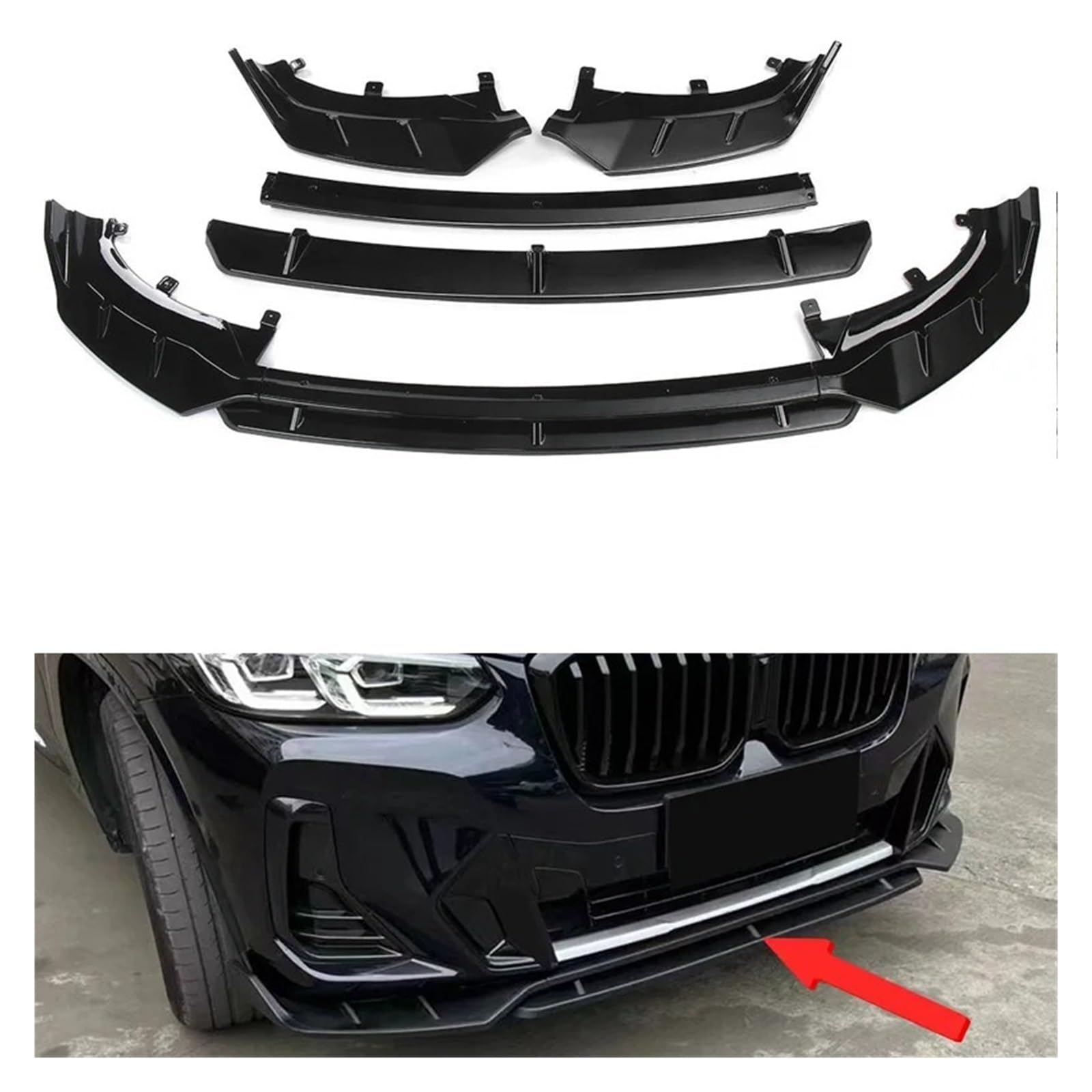 Zestaw Akcesoriów Zderzaka Pasuje do BMW X3 G01 X4 G02 IX3 2021-2023