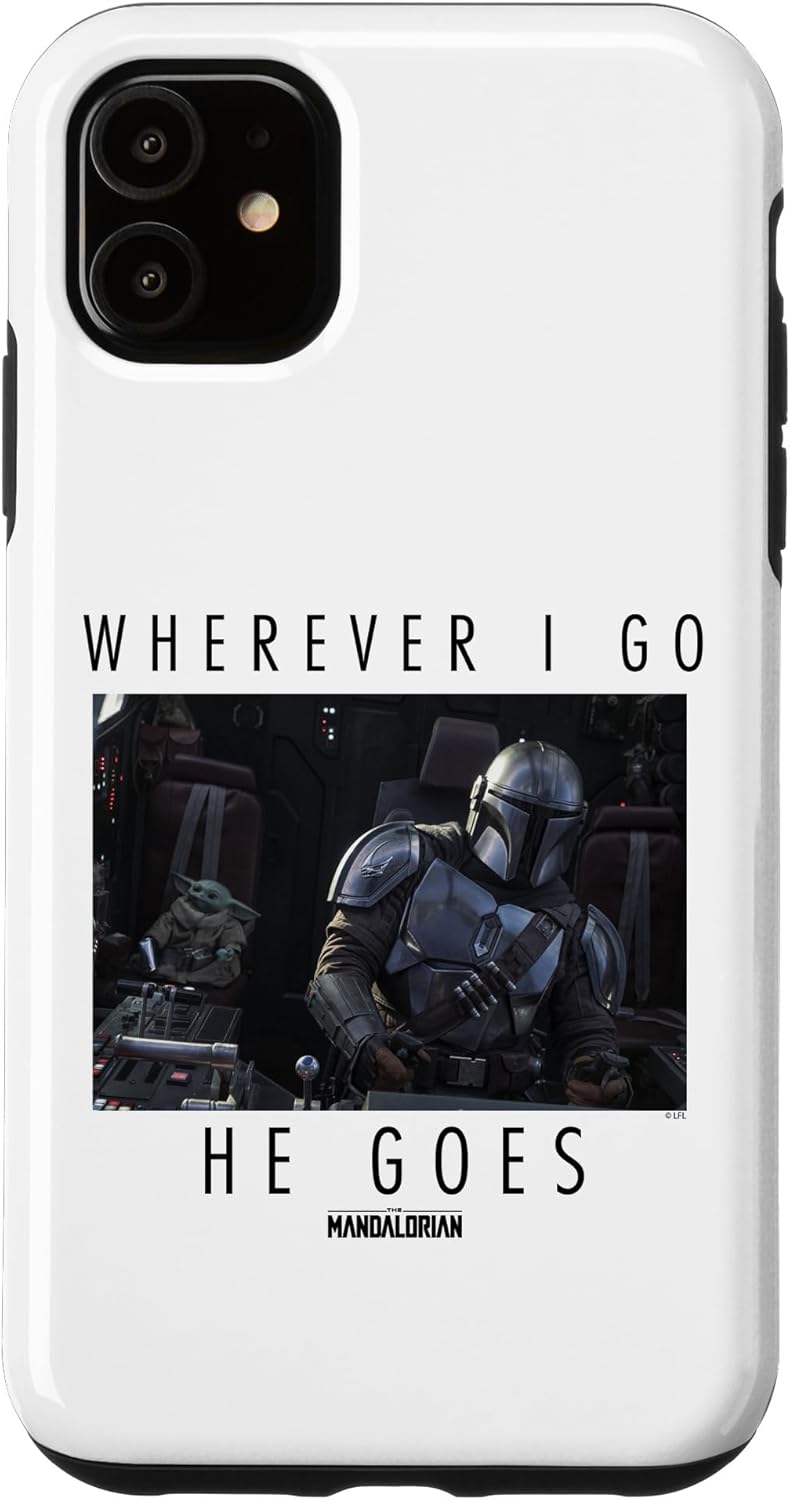 iPhone 14 Pro Max Star Wars: The Mandalorian The Child Wherever I Go He Goes Case