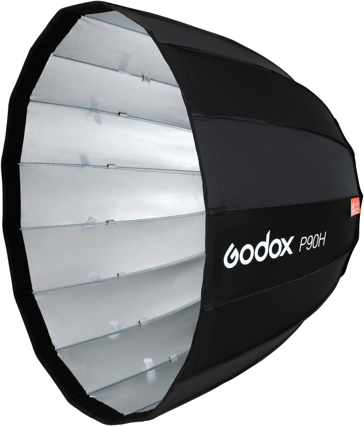 Godox P90H Deep Parabolic Softbox – 90 cm (35.4″) Bowens-Mount High-Temperature Resistant Modifier with Silver Interior, Inner & Outer Diffusers for Portrait, Studio & Video Lighting