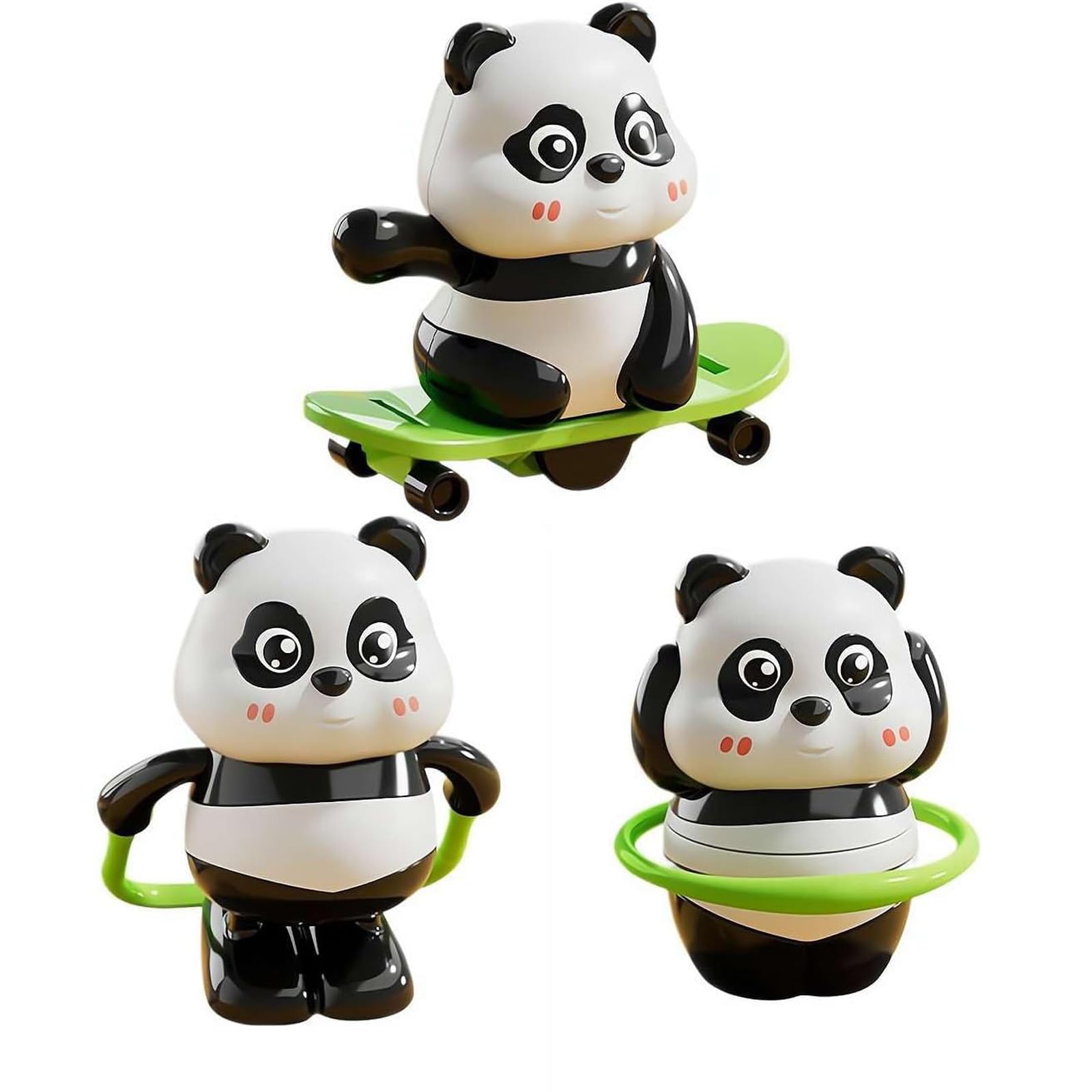 3-Piece Panda Figurines Set, Miniature Resin Ornaments for Car Dashboard, Cake Decoration, Desktop and Micro Landscape Accessories-image-15