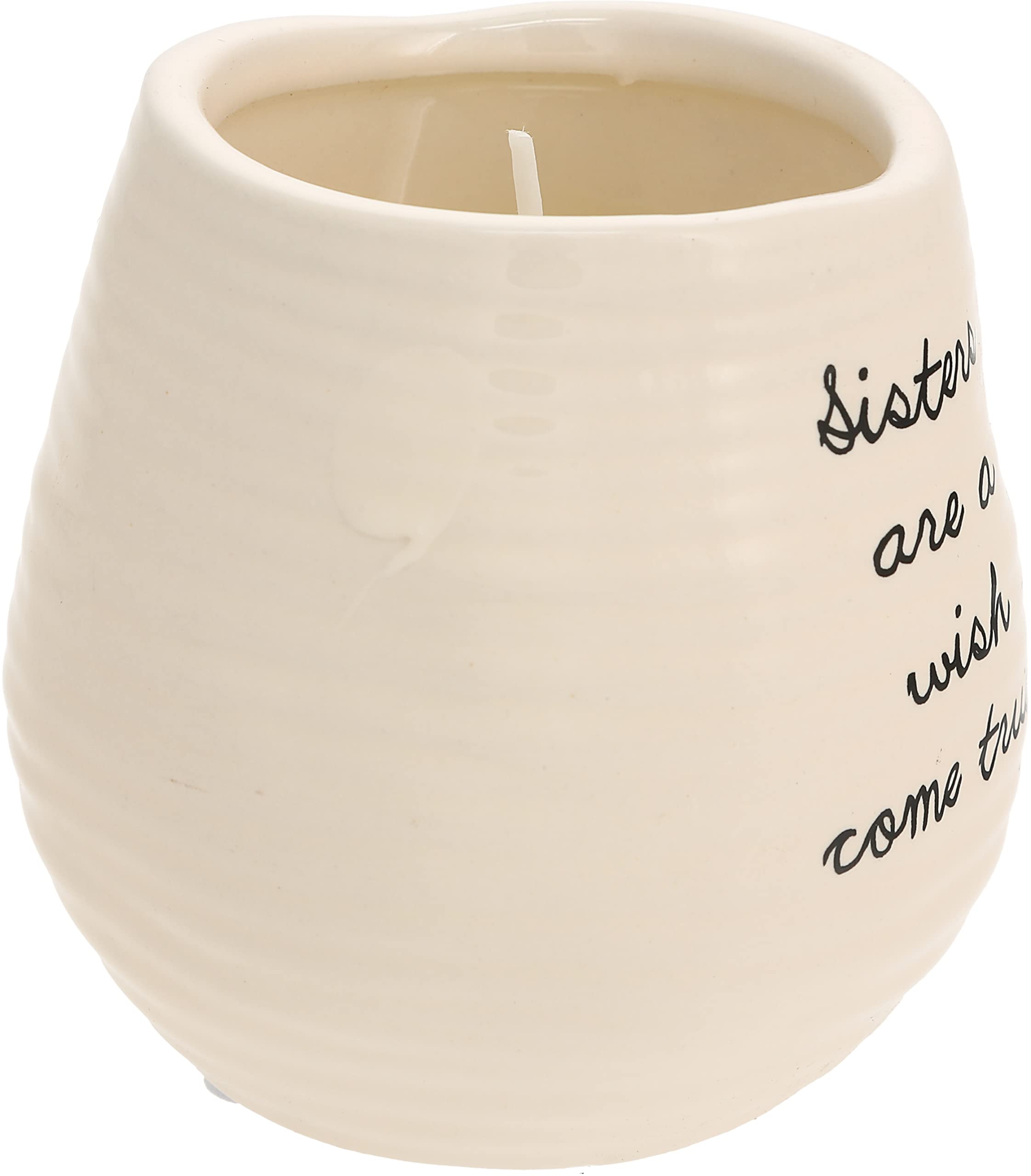 Pavilion Gift company 77113 Uni Dandelion Wishes – Sisters Are a Wish Come True Gelb Keramik Soja Serenity Duftkerze,