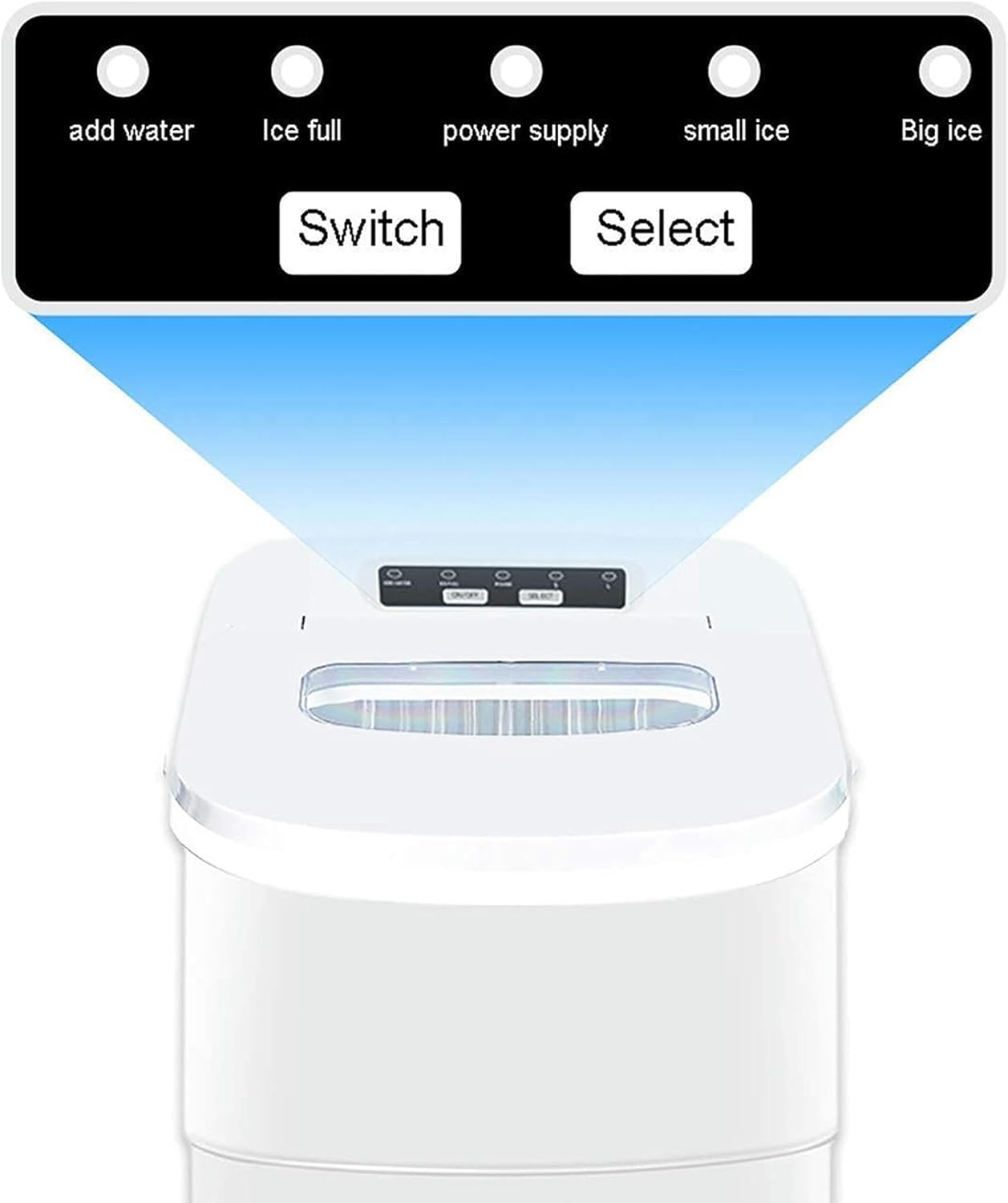 Ice Maker Machine Counter Top, ICS Cube Maker Home 6 Mins Make 15KG Ice/24 Hrs, Perfect for Parties Mixed Drinks-1pc