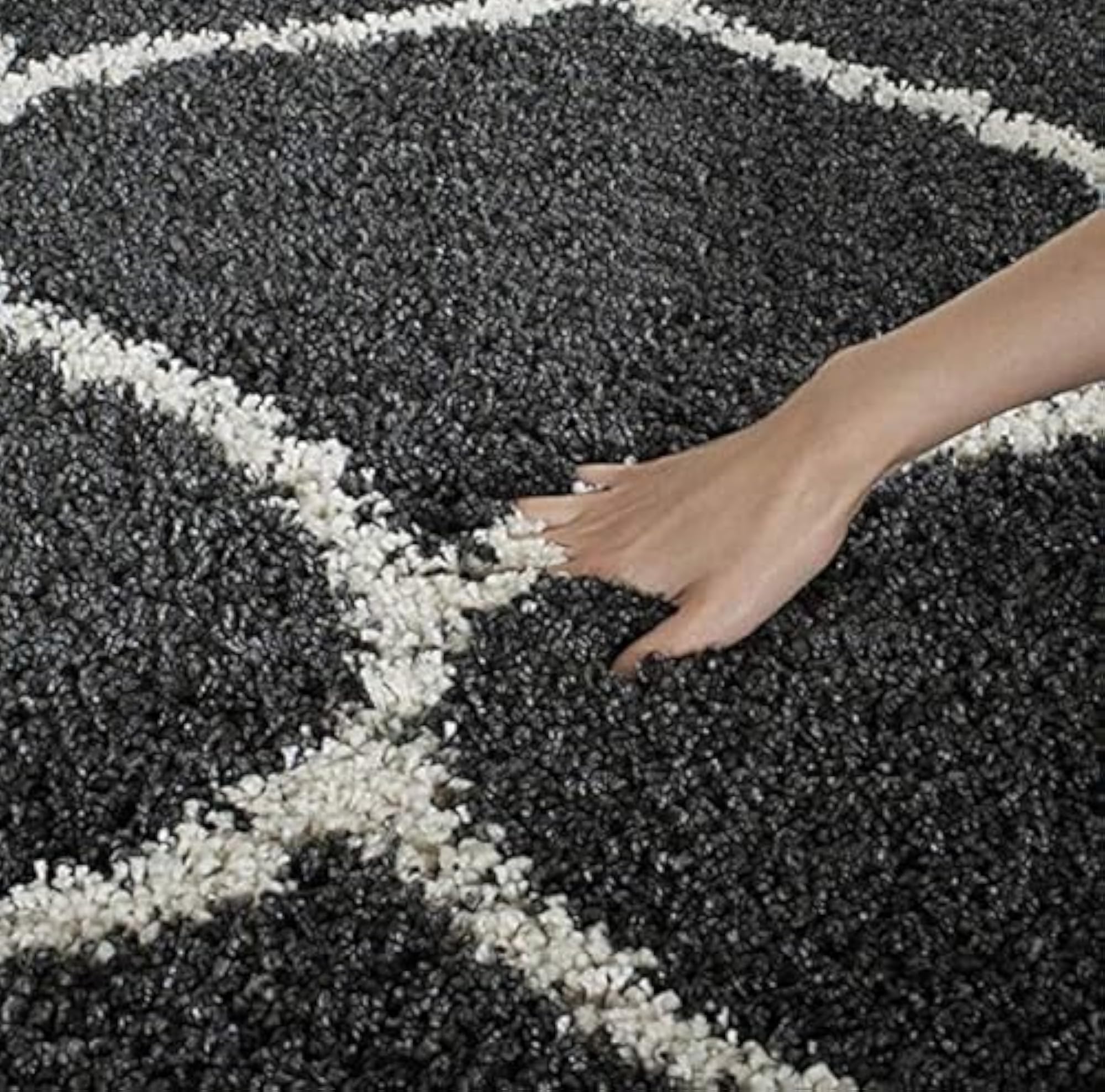 Microfiber Super Soft Anti Slip Carpet Runner for Hall, Fluffy Shag 2x4 Feet