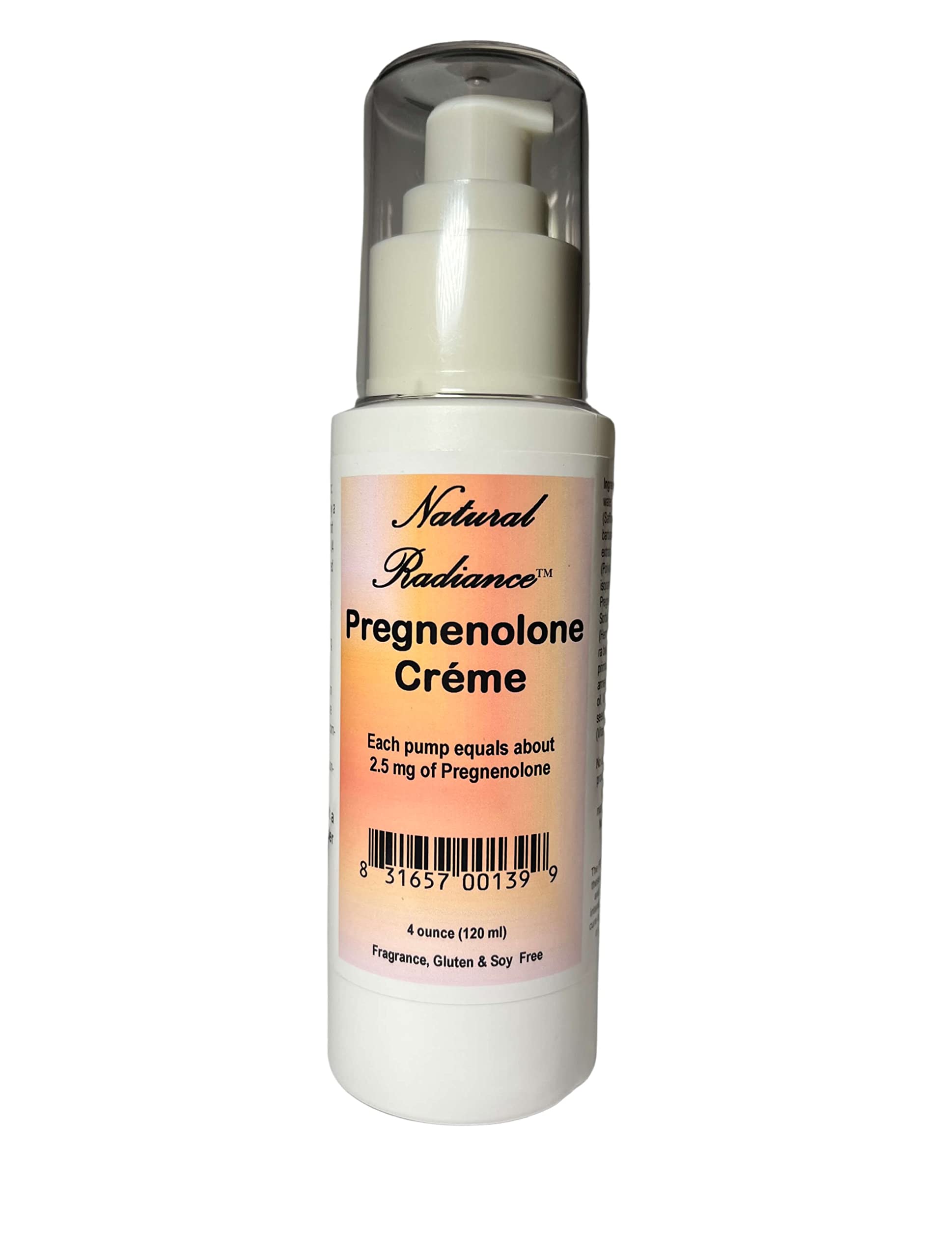 Pregnenolone Crème 4 oz. Bottle (120 ml)