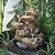Alpine Corporation WIN1087 Indoor/Outdoor Floor Waterfall Fountain with LED Lights, 5-Tiered Rainforest Fountain 22", Brown