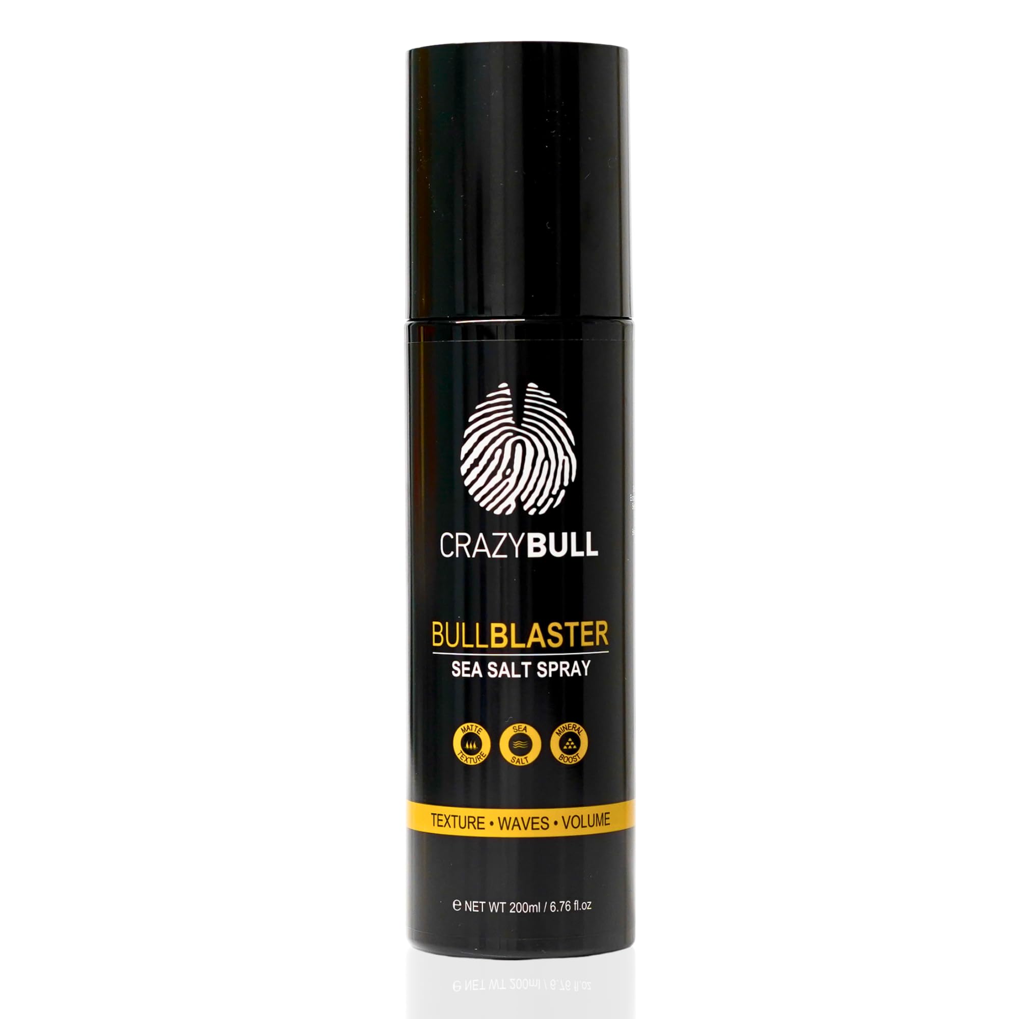 Crazy Bull Sea Salt Spray - Vegan & Water-Based Bull Blaster with Natural Matte Finish & Firm Hold - Thickening & Volumising Texture Hair Styling Product for Men & Women, Citrus Scent