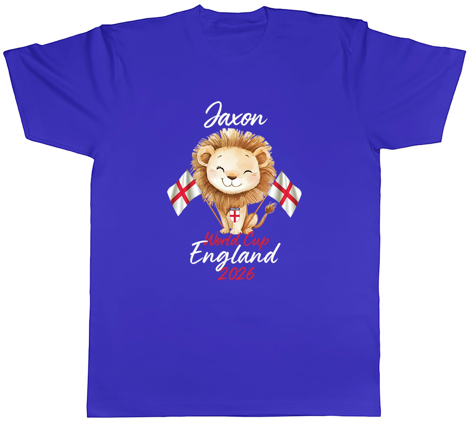 Shopagift Personalised World Cup England 2026 Football Fan Mens T-Shirt Tee Blue