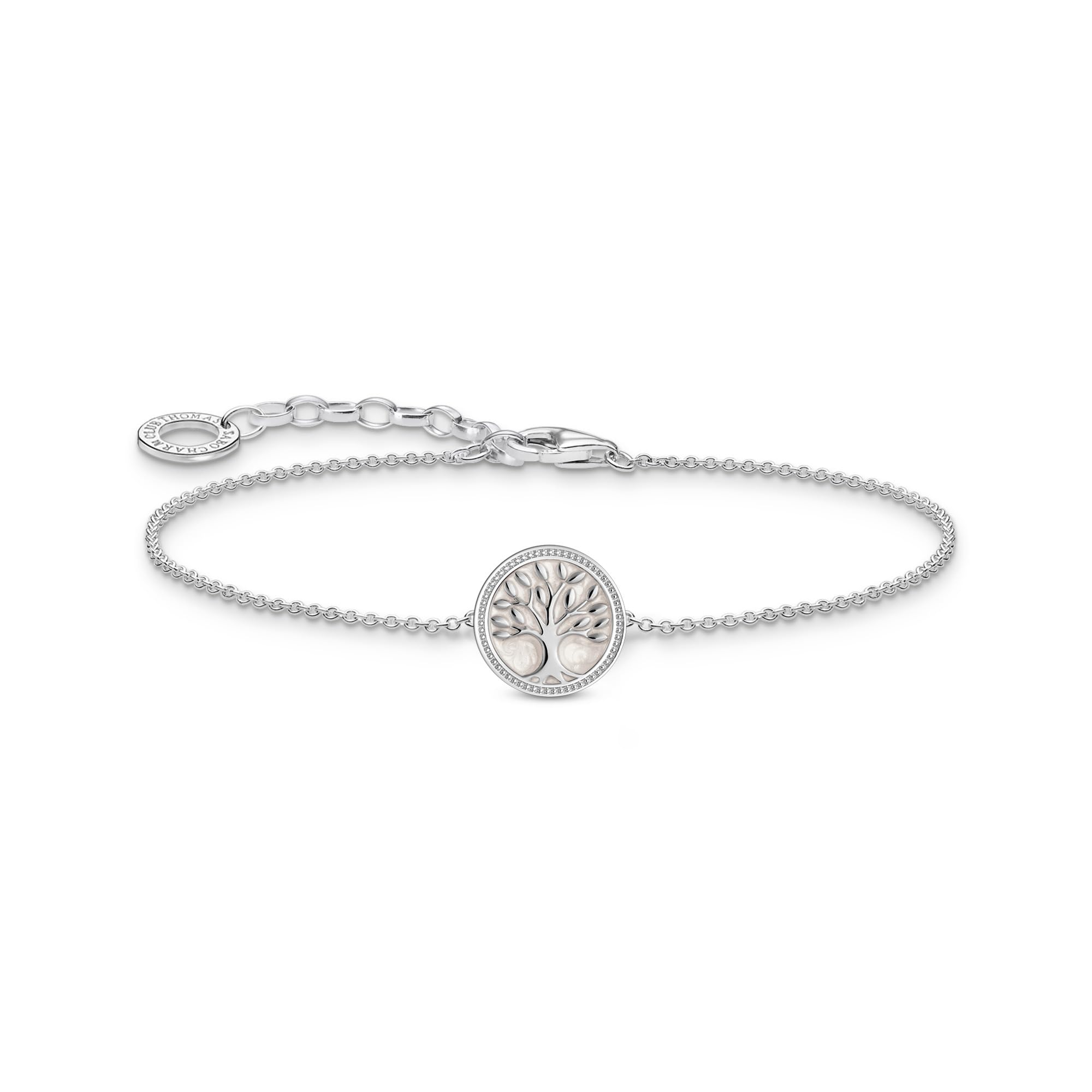 Thomas Sabo Women's Silver/White Tree Of Love Bracelet 16-19Cm