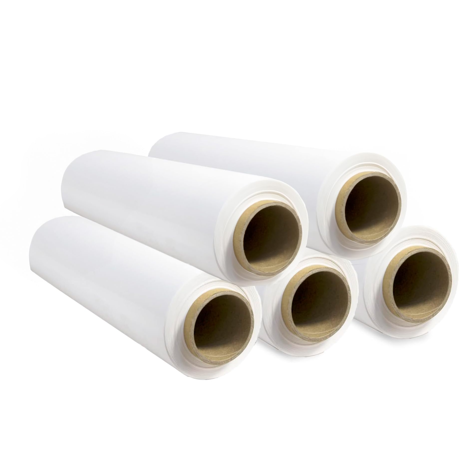Plantawa Biała folia do pakowania przemysłowego i paletyzacji 5 sztuk, Plastikowa folia papierowa o wysokiej elastyczności do przenoszenia i wysyłki.