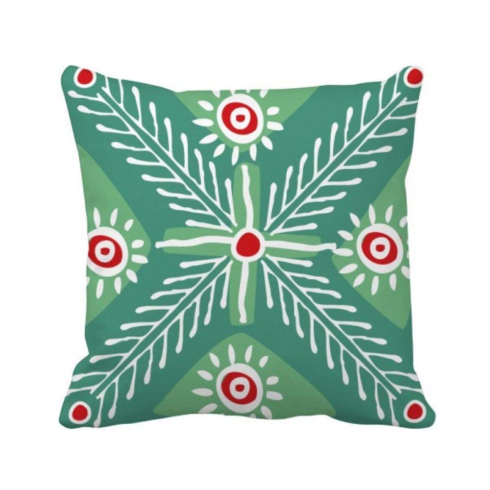 Housse de coussin carrée motif totems civilisation antique blé vert