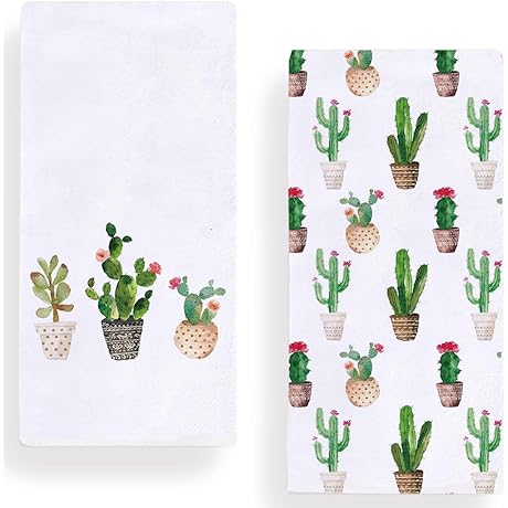 Cactus Kitchen Dish Towel for Spring & Summer Ambiance