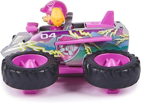 PAW PATROL Rescue Wheels - Skye'nin jet moduna dönüşen uçan canavar kamyonu ve Skye köpek figürü, 3 yaş ve üzeri çocuklar için oyuncak