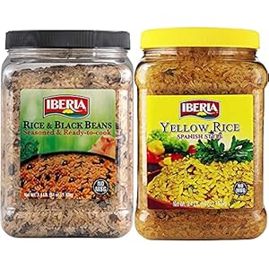 Iberia Seasoned Rice and Black Beans, 3.4 lb. and Iberia Spanish Yellow Rice, 3.4 lb.