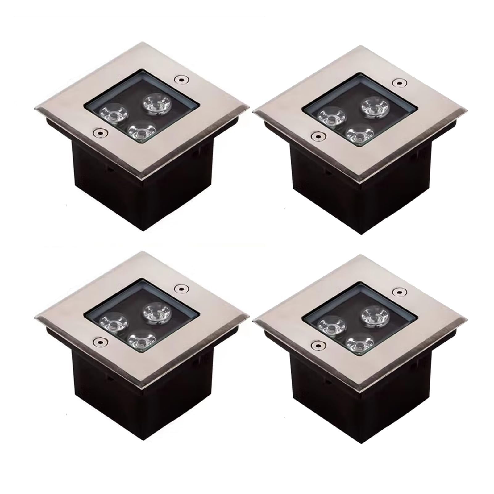 BCJMKDX LED Underground Light, 4PCS LED - AC85-265V, IP66 Waterproof LEDs Buried Lights, for Garden Driveway Deck Step Ground Lighting(RGB (Red,36W)