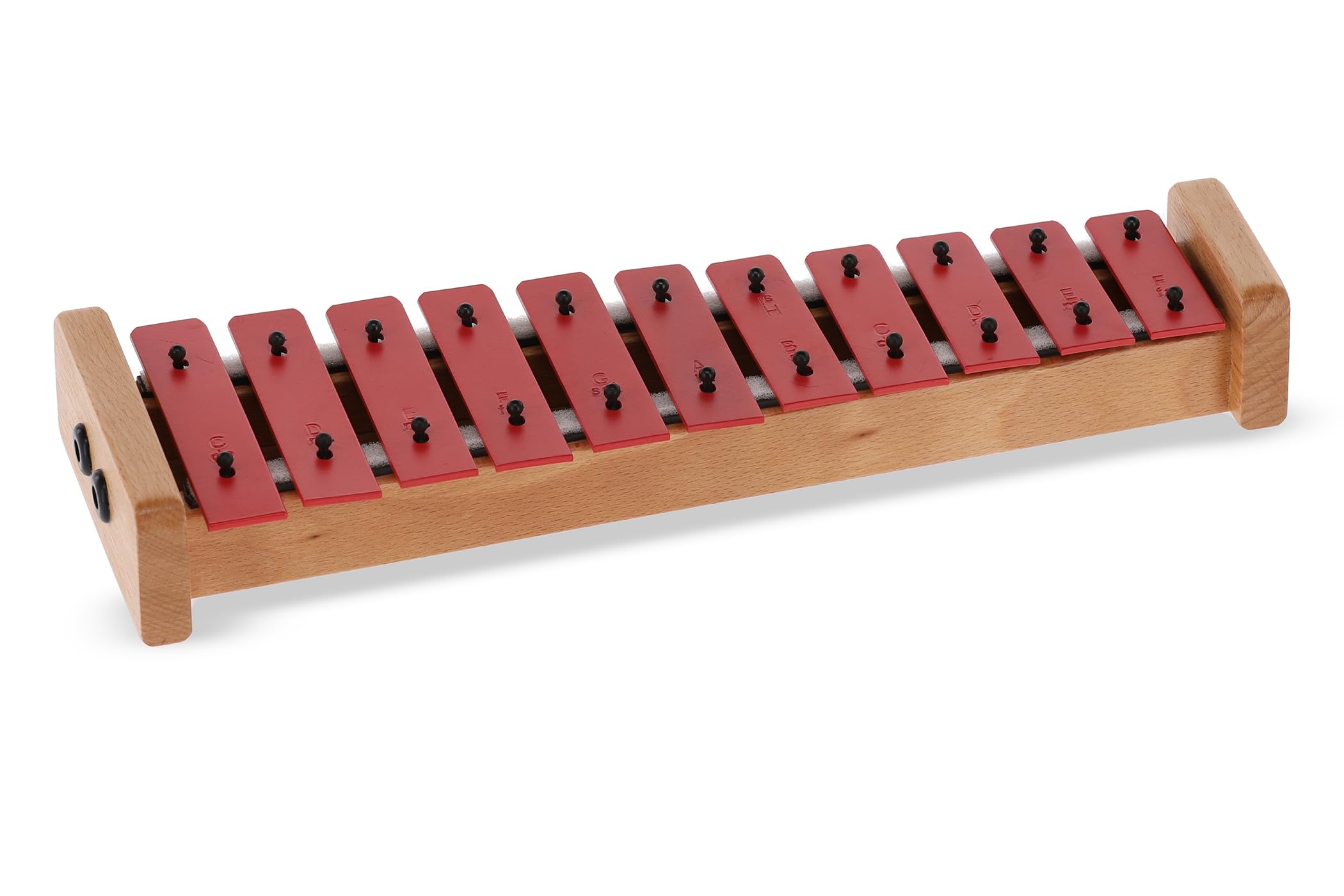GEWA, Glockenspiel/Carillon G11, G11R Piastre rosse, Estensione C''-F''', Con borsa e porta-battenti, Con due battenti in legno, Lega d'acciaio speciale