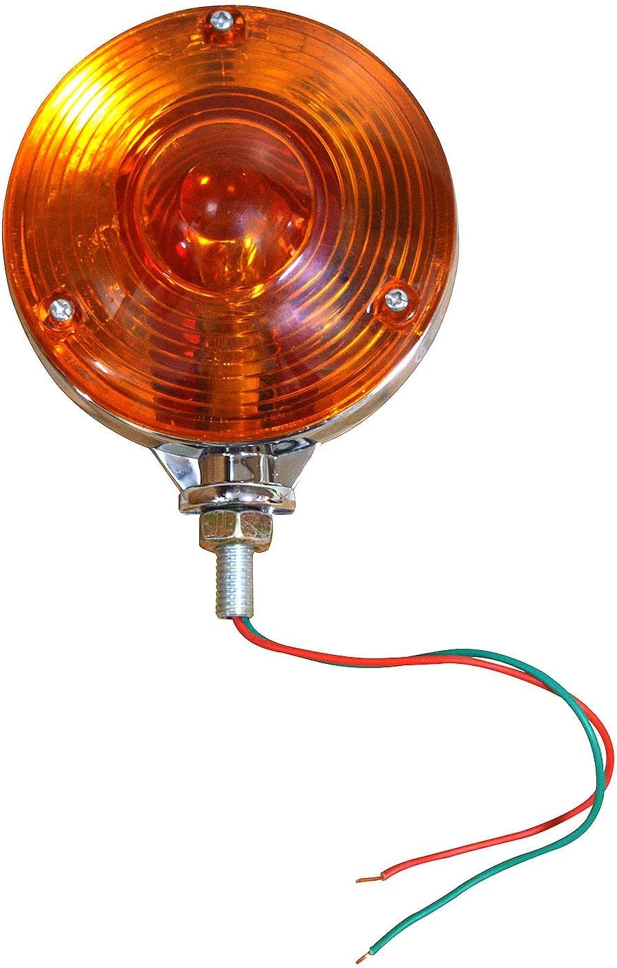 Ensemble d'éclairage à double face rouge / ambre étanche avec des ampoules 12V compatibles pour la remorque de camion SUV RV Fender STOP Turn Tow