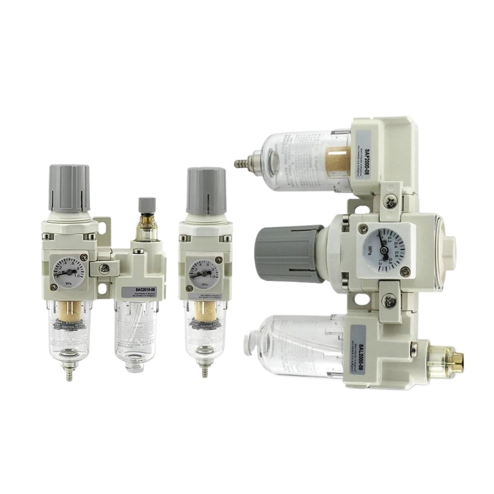 JJKKOZVQF 1PCS Air compressor pneumatic two-piece oil-water separator AC2010 air source processor air pump filter gas pressure regulating valve(AR4000-04)