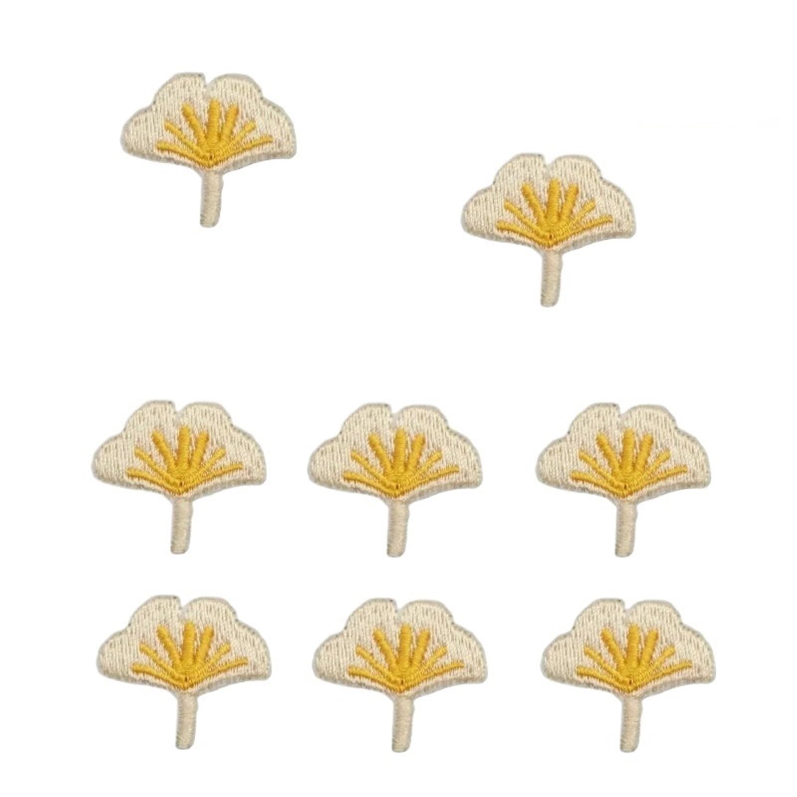 Wtaxbh Color 14 Iron On Patches 10Pcs Of Multiple Polyester Flower Pattern Embroidery Patches,Can Diy Phone Cases,Hat(Color 14)