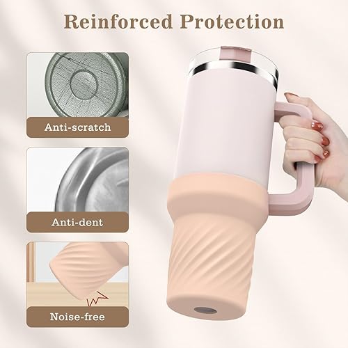 Miniatura 4 de Nuovoware Stanley Adventure Quencher H2.0 - Bota protectora de silicona para vaso Stanley Adventure Quencher H2.0 de 40 onzas, antideslizante,